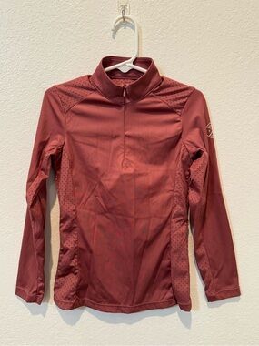 Free Ride Equestrian Girl’s Sara Long Sleeved Sun Shirt in Rosewood